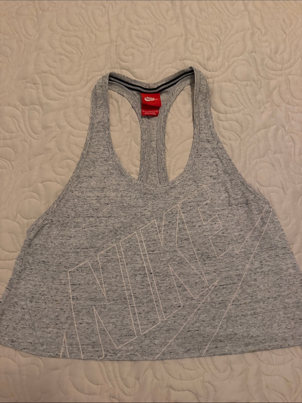 Nike Women's Light Gray Heather Racerback Tank